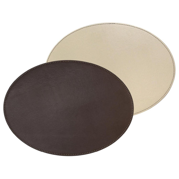 FREEFORM DUO - Platzset oval, Schokobraun/Creme