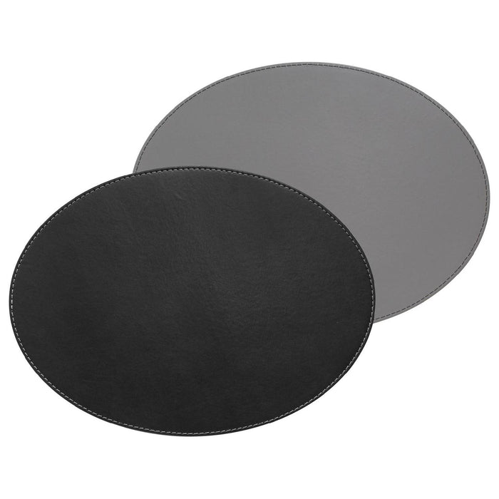 FREEFORM DUO - Platzset oval, Schwarz/Grau