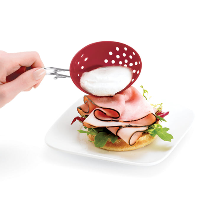 CUISIPRO Silikon-Eier-Pochierer - rot,  2er Set