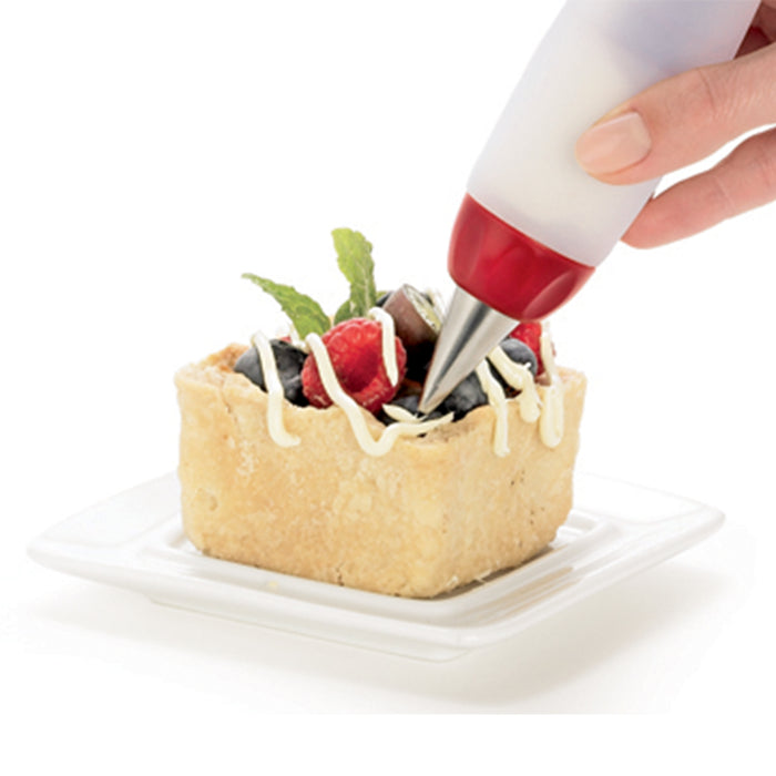 CUISIPRO Deluxe - Silikon-Dekorierstift mit 2 Tüllen