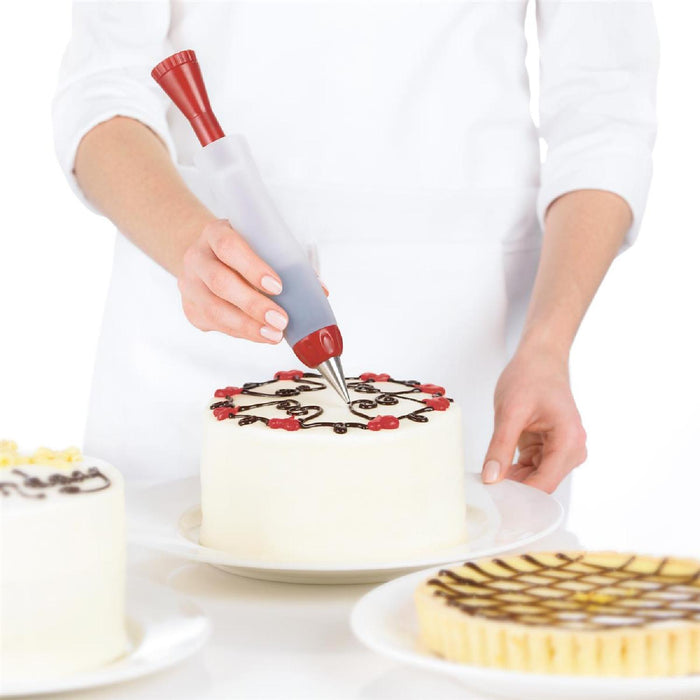 CUISIPRO Deluxe - Silikon-Dekorierstift mit 2 Tüllen