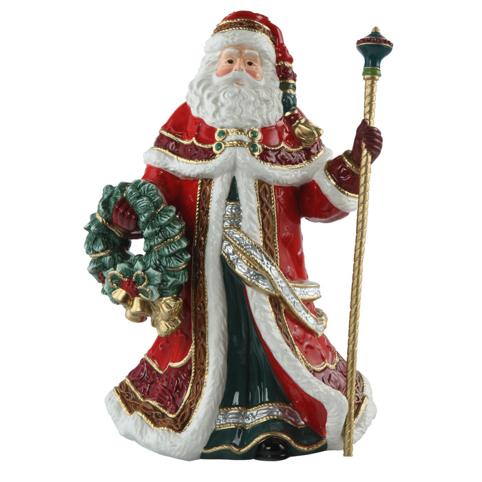 Goebel Santa mit Kranz und Stab Figur