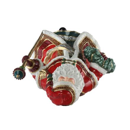 Goebel Santa mit Kranz und Stab Figur