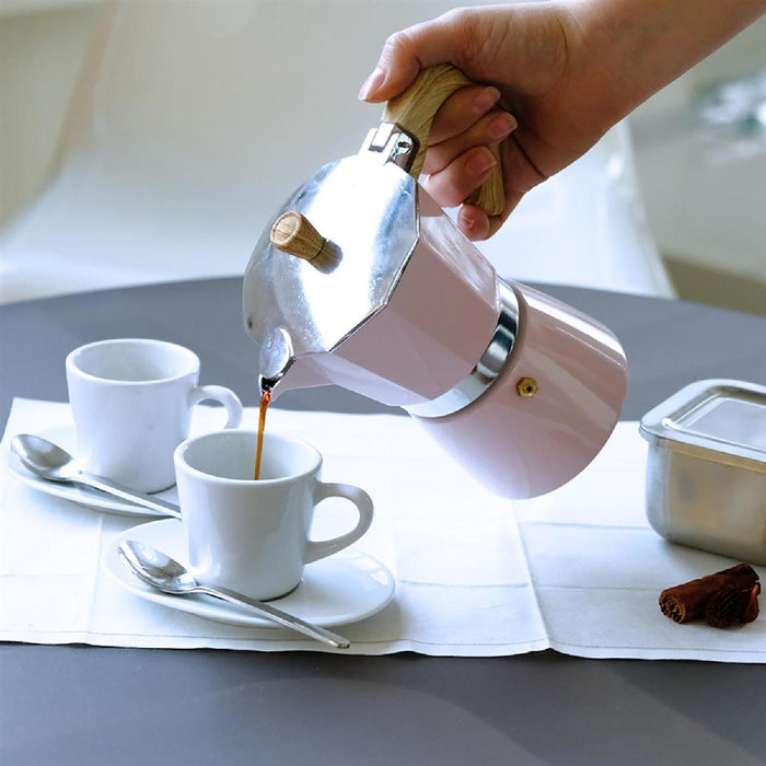 GNALI & ZANI Venezia - Espressokocher, rosa, 3 Tassen