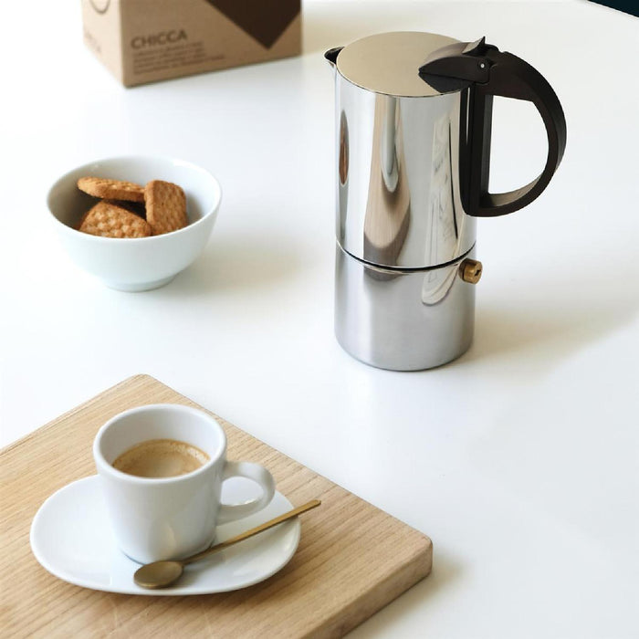 GNALI & ZANI CHICCA - Espressokocher, Edelstahl, 3 Tassen