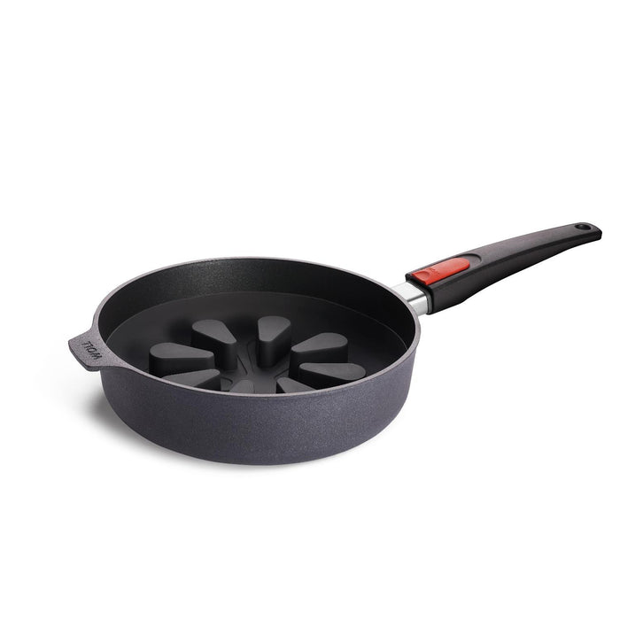 Woll, Diamond Lite Hochrandpfanne, 24cm, 7cm hoch, Bake-It Silikoneinsatz 24cm in eigener Geschenkbox