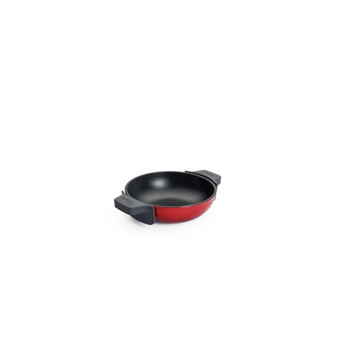 Woll, Iron, Wok, rund mit Glasdeckel mit Silikongriff Chili Red, 18 cm, 5.5 cm hoch