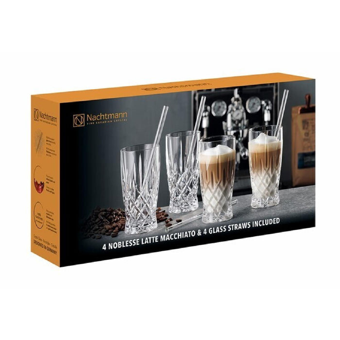 Nachtmann Noblesse Latte Macchiato + Glastrinkhalme