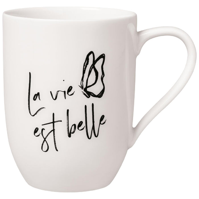 Villeroy & Boch Statement Becher mit Henkel La vie est belle