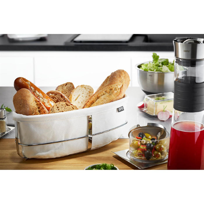 GEFU Brotkorb BRUNCH, oval weiß