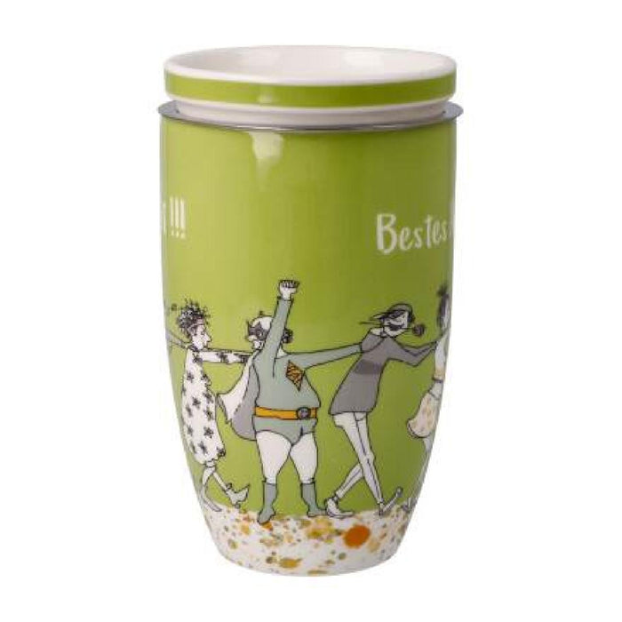 Goebel Freundlieb - Das beste Alter Teetasse mit Deckel und Sieb