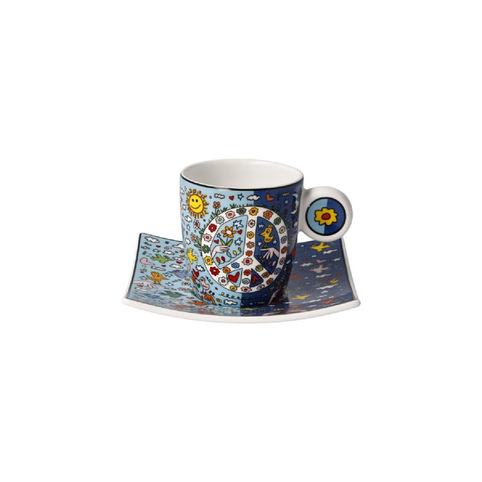 Goebel James Rizzi Give Peace a Chance Espressotasse