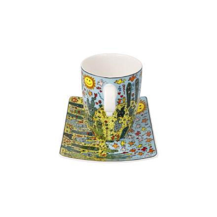 Goebel James Rizzi Desert Life Künstlertasse mit Untertasse
