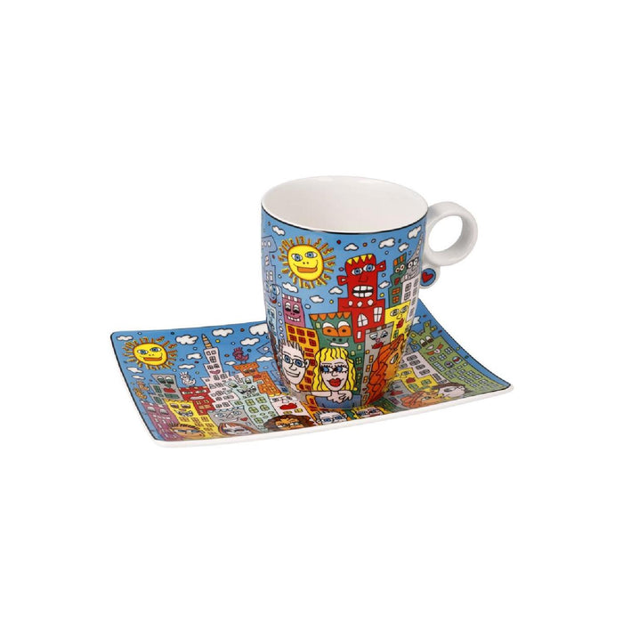 Goebel James Rizzi Summer in the City Künstlertasse mit Untertasse