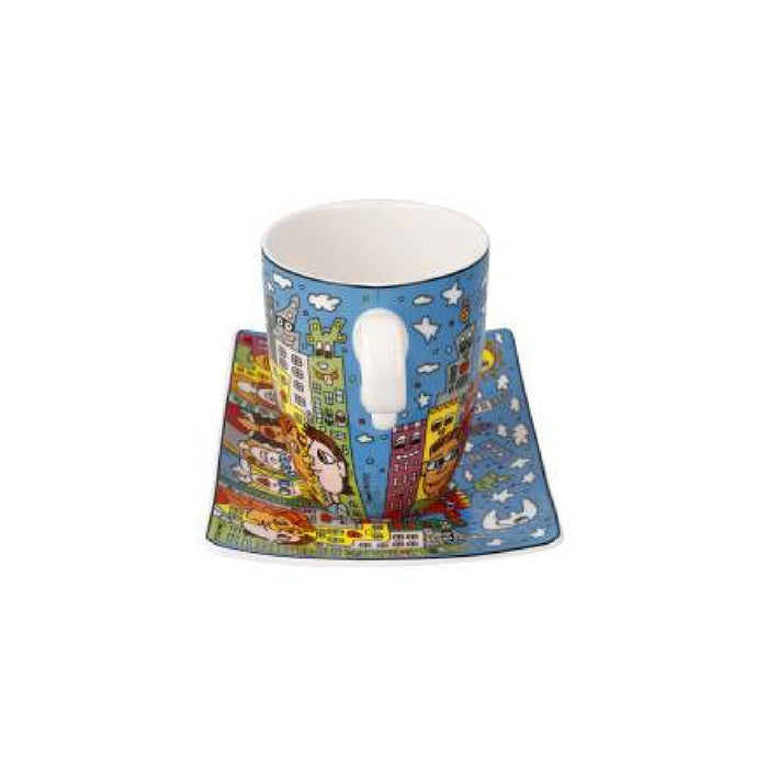 Goebel James Rizzi Summer in the City Künstlertasse mit Untertasse