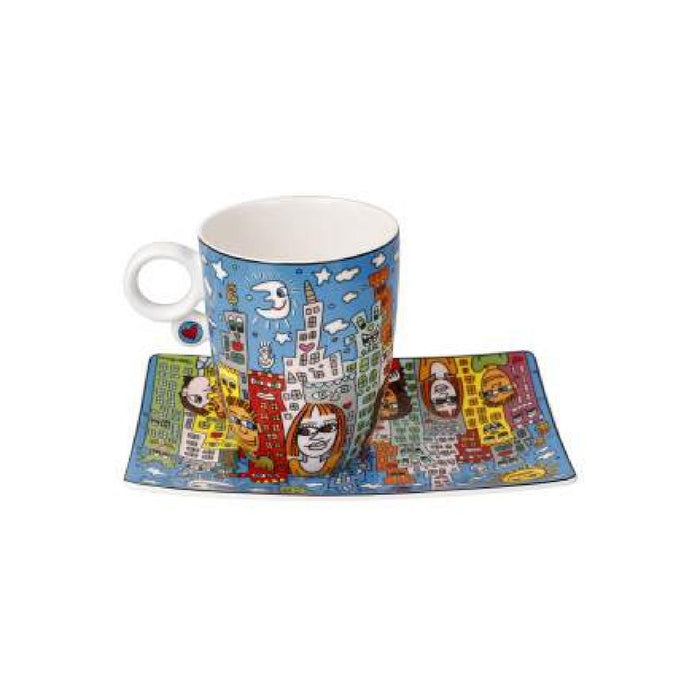 Goebel James Rizzi Summer in the City Künstlertasse mit Untertasse