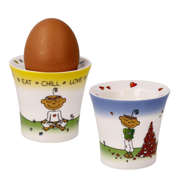 Goebel Set - Der kleine Yogi Eierbecher