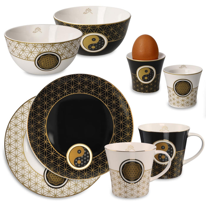 Goebel Yin Yang Lotus - Frühstücksset - Geschenk Set