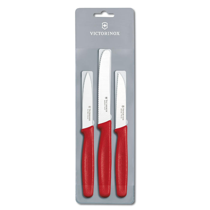 Victorinox Gemüsemesser-Set 3tlg., rot