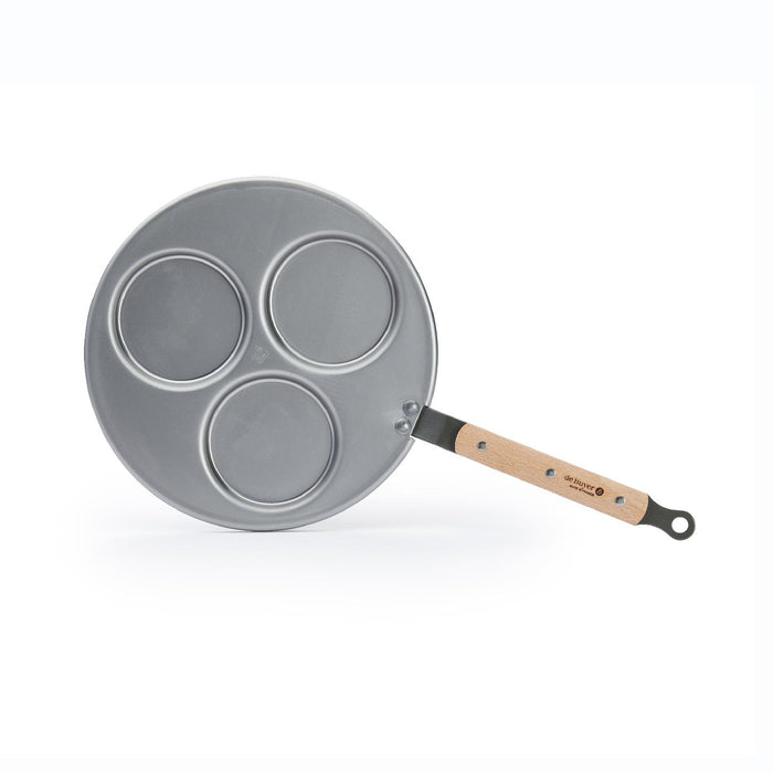 De Buyer PFANNE 3 BLINIS MINERAL B BOIS Ø 27CM