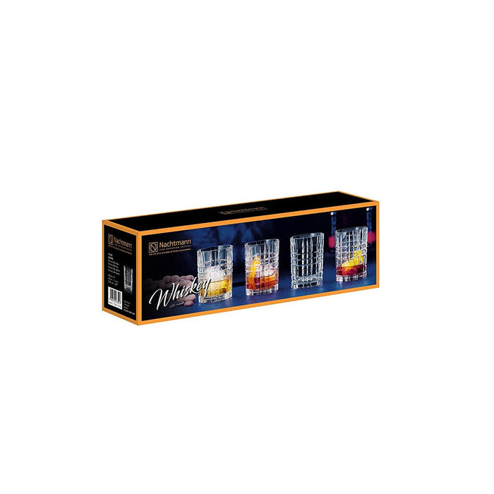 Nachtmann, 8-teiliges Gläser-Set, Kristallglas, Square, 4 Longdrink + 4 Whisky