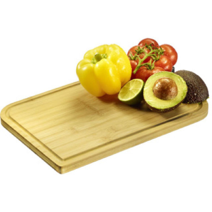 Westmark Schneidebrett Bambus – hochwertige Schneideunterlage mit Saftrille, Küchenbrett aus Holz zum einfachen Schneiden von Lebensmitteln – Bambus, 33 x 23 cm