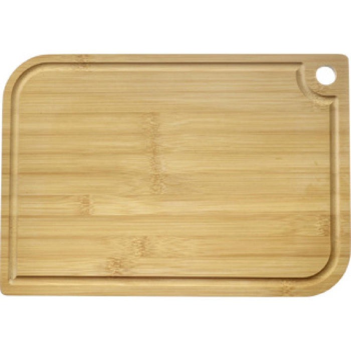 Westmark Schneidebrett Bambus – hochwertige Schneideunterlage mit Saftrille, Küchenbrett aus Holz zum einfachen Schneiden von Lebensmitteln – Bambus, 28 x 18 cm