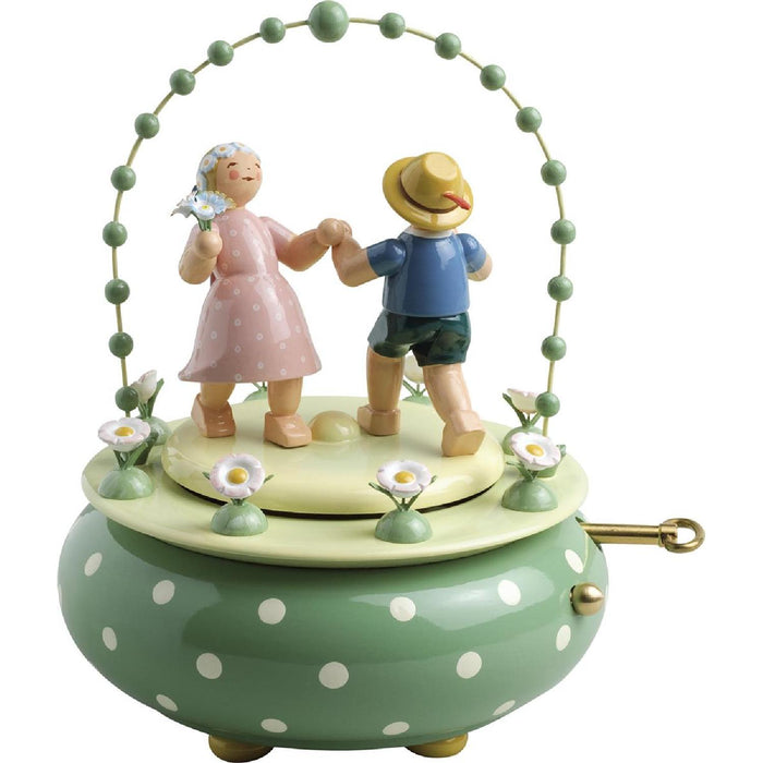 Wendt & Kühn Spieldose "Zwei Tänzer im Bogen", Blumenwalzer