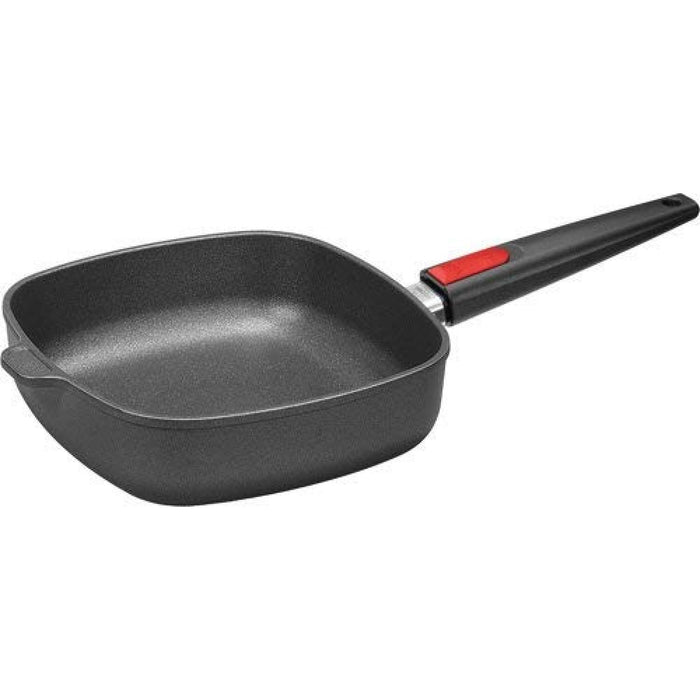 Woll Pfannenset 3 teilig Titanium Nowo 24 x 24 cm 6,5 cm hoch inkl. Sicherheitsglasdeckel und Wender für Induktion