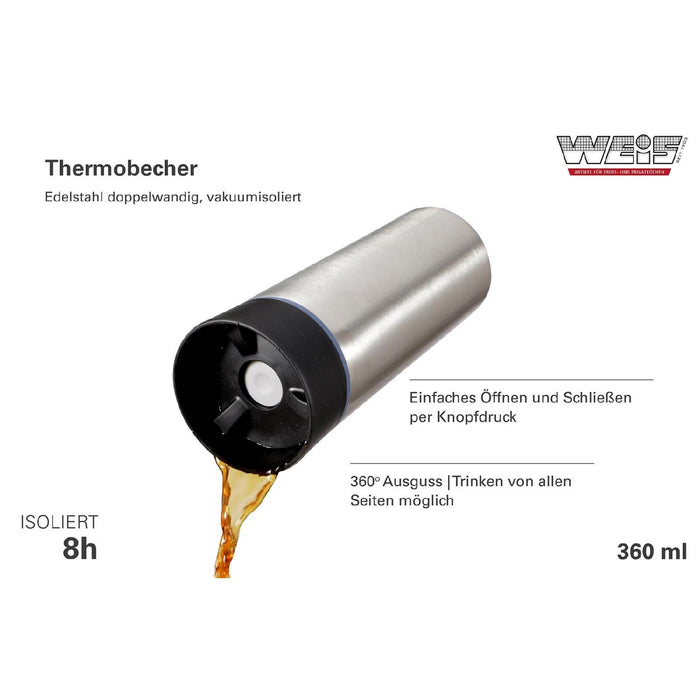 Weis Thermobecher vakuumisoliert 360 ml