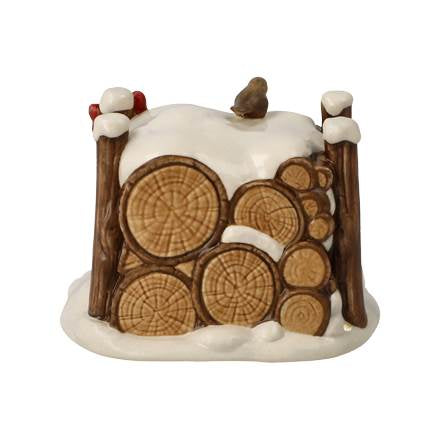 Goebel Winterlicher Holzstapel Figur
