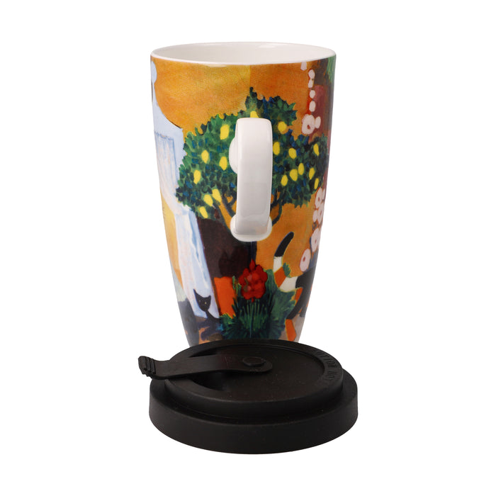 Goebel Wachtmeister-Una bellissima giornata Künstlertasse mit Deckel