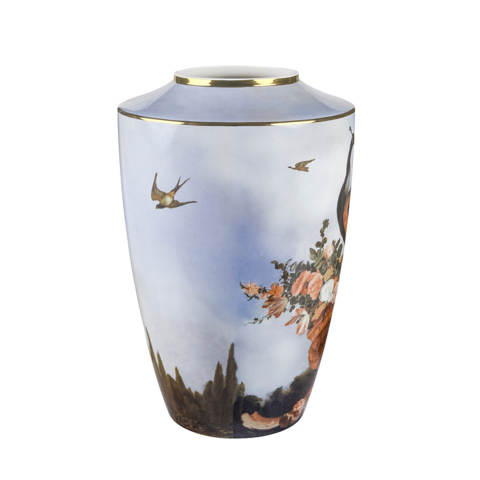 Goebel Melchior de Hondecoeter Pfau im Schlosspark Vase
