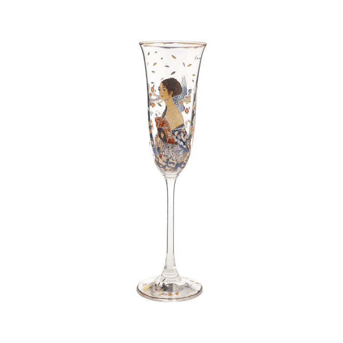Goebel Gustav Klimt Dame mit Fächer Sektglas