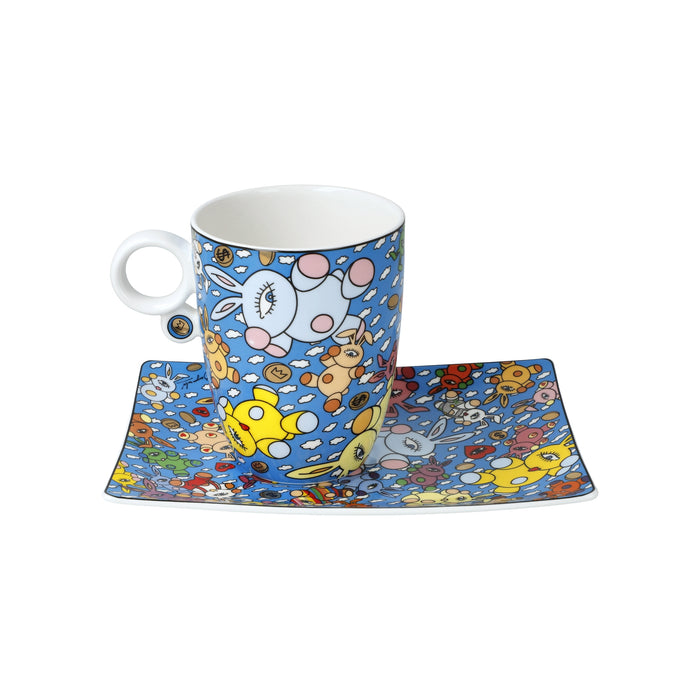 Goebel Mauro Bergonzoli Magic Bunny Explosion Künstlertasse mit Untertasse