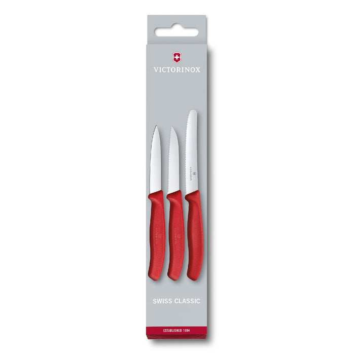 Victorinox Gemüsemesser-Set SwissClassic, 3-tlg., rot