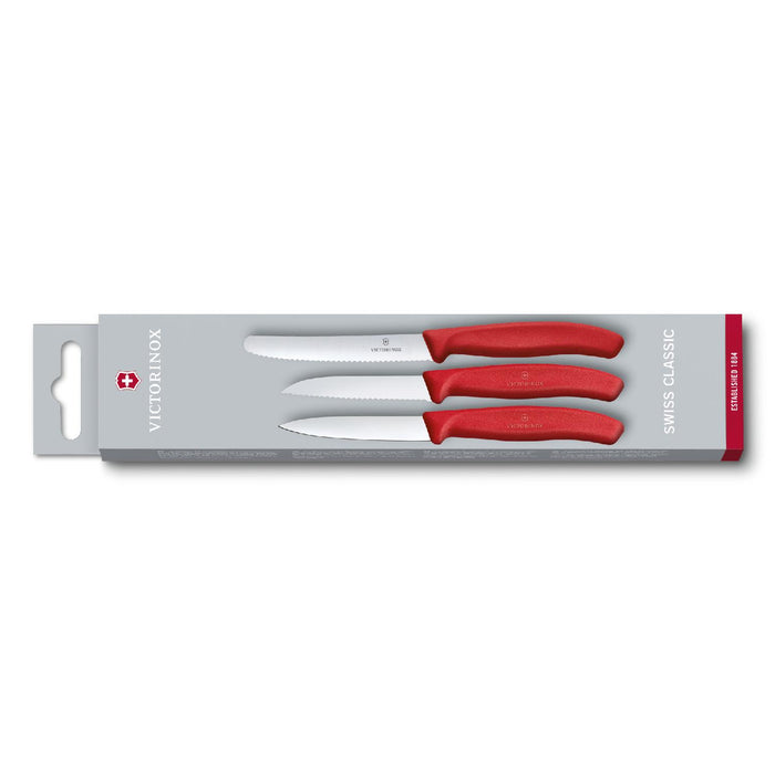 Victorinox Gemüsemesser-Set SwissClassic, 3-tlg., rot