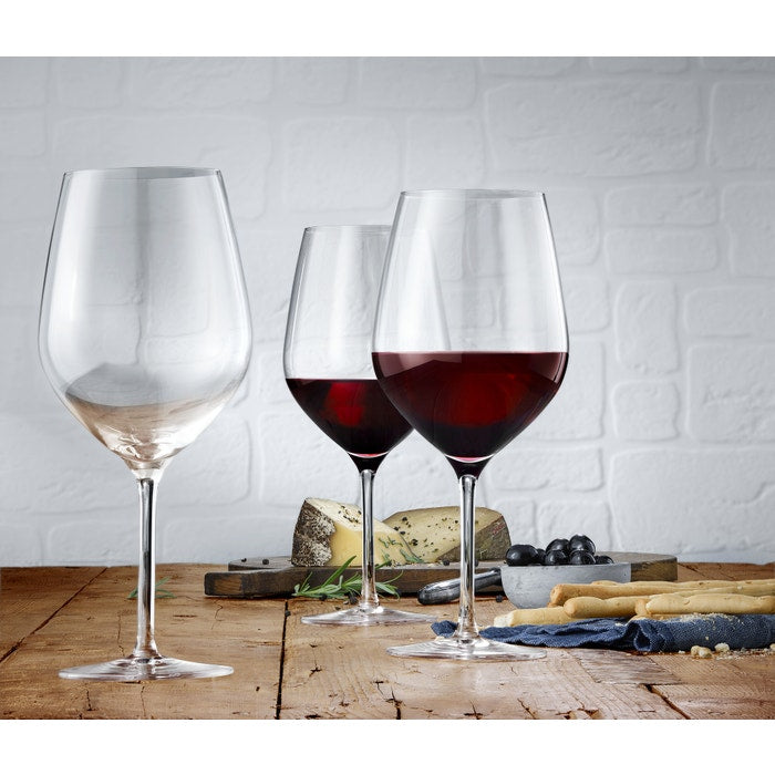 WMF Easy Plus Burgunder Weinglas, 700ml, Kristallglas, spülmaschinengeeignet, transparent