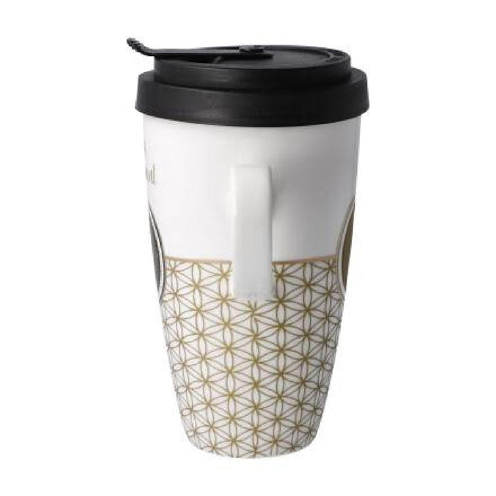 Goebel Yin Yang Lotus - "Blume des Lebens weiß" - Mug To Go