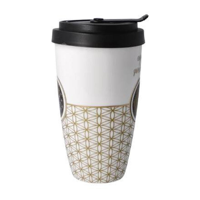 Goebel Yin Yang Lotus - "Blume des Lebens weiß" - Mug To Go