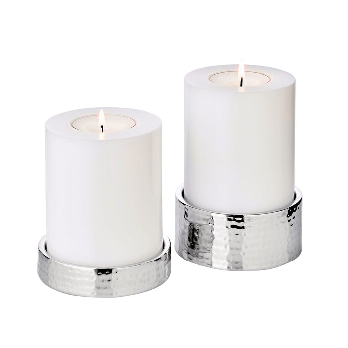 EDZARD Teelichthalter Luca 2er Set,  Ø 11,5cm, H: 2,5/5cm