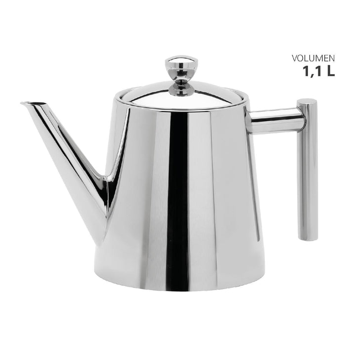 Weis Teekanne Edelstahl hochglanz mit Teefilter 1,1  L