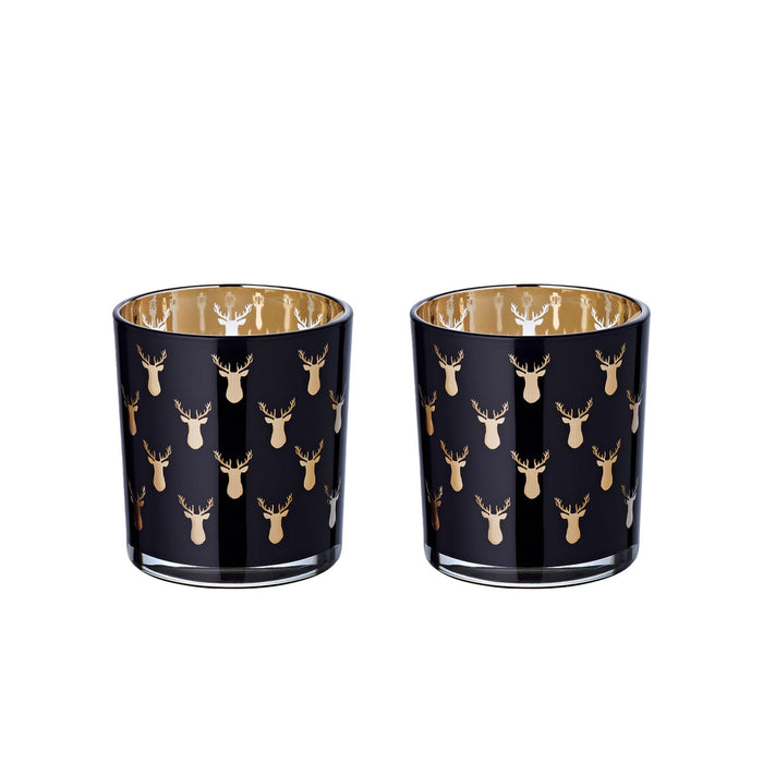 EDZARD Teelicht 2er Set Rosy Ø 7 cm, H 8 cm