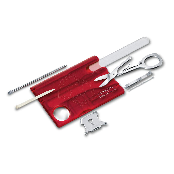 Victorinox Swiss Card Nailcare, Rot transparent