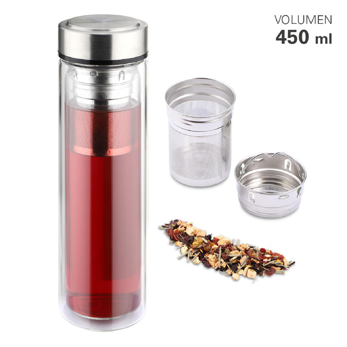 Teebereiter Flasche mit Filter 450 ml