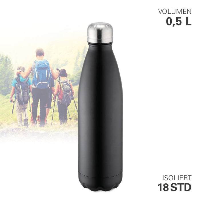 Weis Thermoflasche vakuum schwarz 500 ml