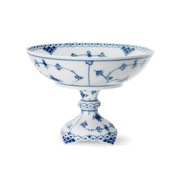 Royal Copenhagen Musselmalet Halbspitze Schale auf Fuß - 16 cm