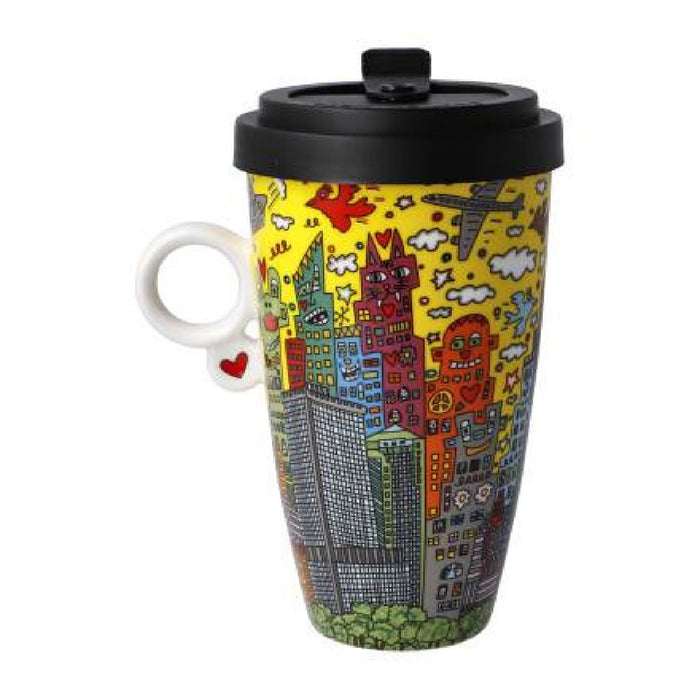 Goebel James Rizzi  - "My New York City Sunset" - Mug To Go