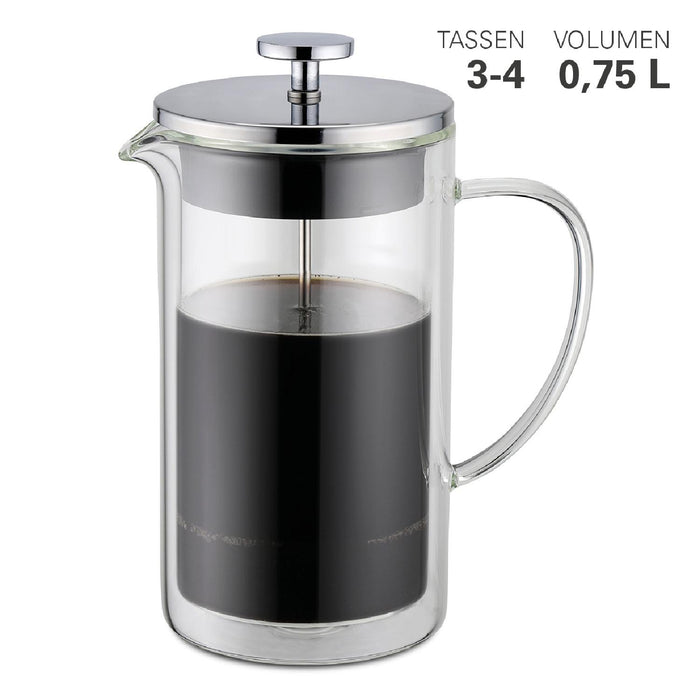 Weis Pressfilterkanne Borosilikatglas doppelwandig 0,8 L