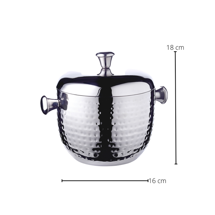 EDZARD Eiseimer m. Zange Rico gehämmert H 18 cm